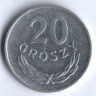 Монета 20 грошей. 1978 год, Польша.
