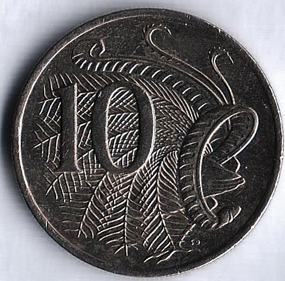 Монета 10 центов. 2020 год, Австралия.