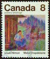 Почтовая марка. "Мария Шапделен", Луи Эмон. 1975 год, Канада.