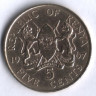 Монета 5 центов. 1967 год, Кения.