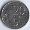 Монета 20 центов. 2009 год, Австралия.
