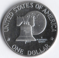 Монета 1 доллар. 1976(S) год, США. Дуайт Эйзенхауэр. Тип II.