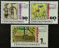 Набор марок (3 шт.). "30 лет Мюнхенскому соглашению". 1968 год, Чехословакия.