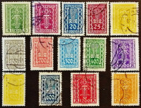 Набор почтовых марок (14 шт.). "Символы". 1922-1924 годы, Австрия.