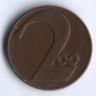 Монета 200 крон. 1924 год, Австрия.
