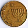 Монета 10 агор. 1987 год, Израиль. Ханука.