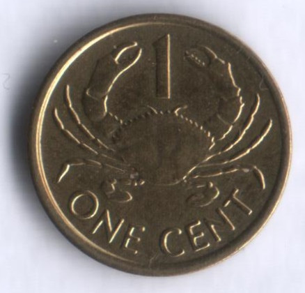 Монета 1 цент. 2004 год, Сейшельские острова.