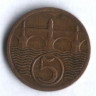 5 геллеров. 1927 год, Чехословакия.