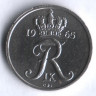 Монета 10 эре. 1965 год, Дания. C;S.