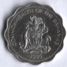 Монета 10 центов. 1985 год, Багамские острова.
