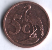 5 центов. 2008 год, ЮАР. (uMzantsi Afrika).
