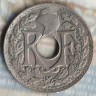 Монета 10 сантимов. 1918 год, Франция.