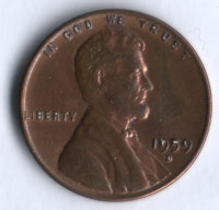 1 цент. 1959(D) год, США.