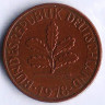 Монета 2 пфеннига. 1978(G) год, ФРГ.