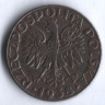 Монета 50 грошей. 1938 год, Польша. Тип II.