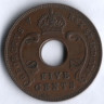 Монета 5 центов. 1922 год, Британская Восточная Африка.