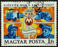 Почтовая марка. "Безопасность на производстве". 1976 год, Венгрия.