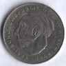 Монета 2 марки. 1987 год (F), ФРГ. Теодор Хойс.