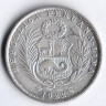 Монета 1/2 соля. 1922 год, Перу.
