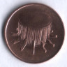 Монета 1 сен. 1997 год, Малайзия.