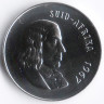 Монета 20 центов. 1967 год, ЮАР (Suid-Afrika).