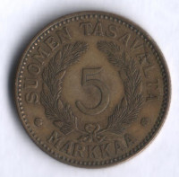 5 марок. 1931 год, Финляндия.