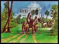 Мини-блок. "Гужевой транспорт". 1985 год, Камбоджа.