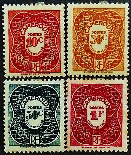 Набор марок (4 шт.). "Доплата". 1947 год, Камерун.