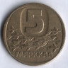 5 марок. 1988 год, Финляндия.