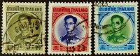 Набор почтовых марок (3 шт.). "Король Пхумипон Адульядеж". 1963-1971 годы, Таиланд.