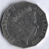 Монета 50 центов. 2010 год, Австралия.