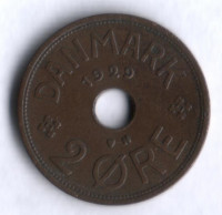 Монета 2 эре. 1929 год, Дания. N;GJ.