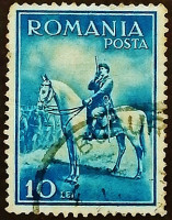 Почтовая марка. "Король Кароль II". 1932 год, Румыния.