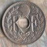 Монета 10 сантимов. 1920 год, Франция. Тип Линдауэра.