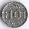 Монета 10 эйре. 1922 год, Исландия. HCN-GJ.