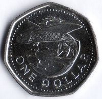 Монета 1 доллар. 2016 год, Барбадос.