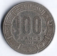Монета 100 франков. 1998 год, Центрально-Африканские Штаты.