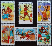 Набор почтовых марок (6 шт.). "Летние Олимпийские игры, Барселона`1992". 1990 год, Куба.