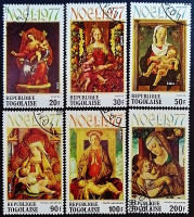 Набор почтовых марок (6 шт.). "Рождество`1977". 1977 год, Того.