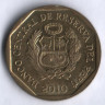 Монета 20 сентимо. 2010 год, Перу.