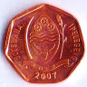 Монета 5 тхебе. 2007 год, Ботсвана.