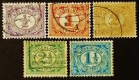 Набор марок (5 шт.). "Стандарт". 1899-1913 годы, Нидерланды.
