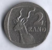 2 ранда. 2003 год, ЮАР. iNingizimu Afrika - iSewula Afrika.