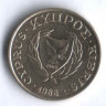 Монета 1 цент. 1988 год, Кипр.