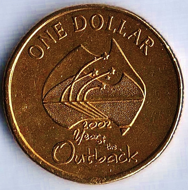 Монета 1 доллар. 2002 год, Австралия. Год отдаленных районов Австралии.