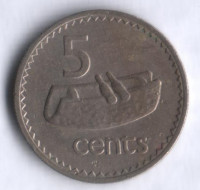 5 центов. 1980 год, Фиджи.