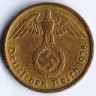 Монета 10 рейхспфеннигов. 1938 год (D), Третий Рейх.