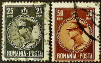 Набор почтовых марок (2 шт.). "Король Кароль II". 1932 год, Румыния.