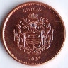Монета 1 доллар. 2005 год, Гайана.