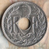 Монета 10 сантимов. 1921 год, Франция. Тип Линдауэра.